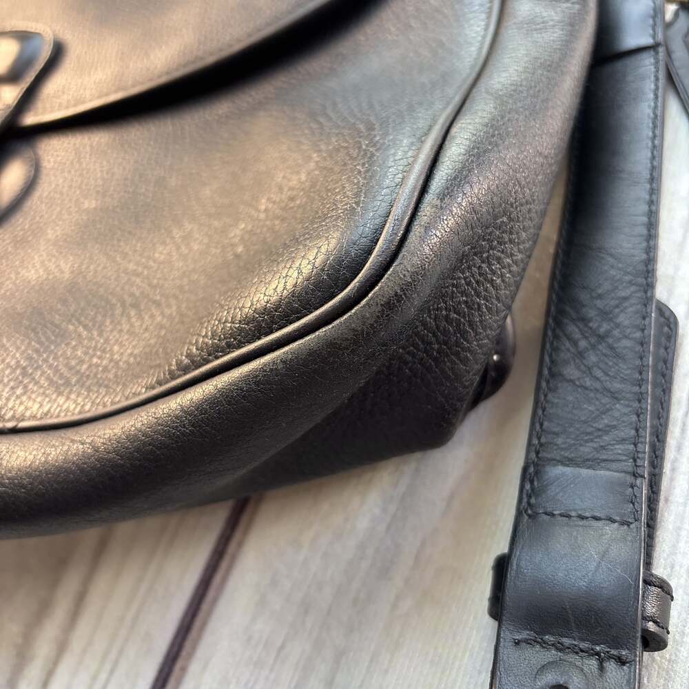 Coach Vintage VTG Sumpter Turnlock Briefcase Messenger Bag Black Brass Hang Tag - Picture 9 of 16